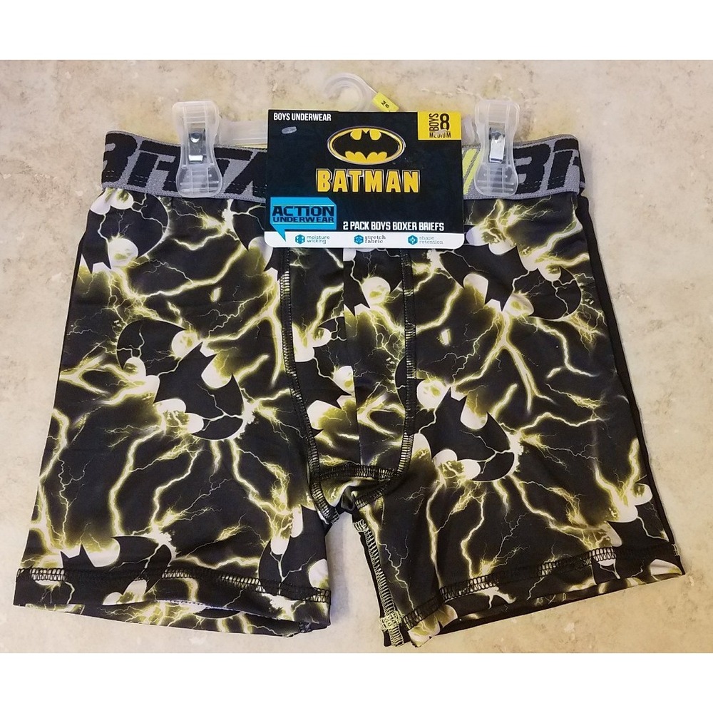 Batman Boys 2pc Boxer Briefs Underwear Size M(8)‎ NEW
